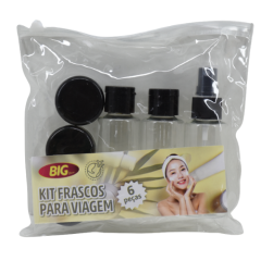 KIT FRASCOS PLASTICO PARA VIAGEM 6PCS ED507099