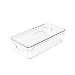 ORGANIZADOR C/TAMPA CLEAR 30X15X7CM TRANSPARENTE