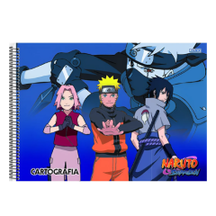 CADERNO 60 FLS CARTOG CD ESP NARUTO