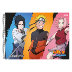 CADERNO 60 FLS CARTOG CD ESP NARUTO