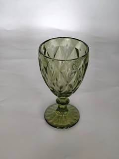 TACA VIDRO DIAMOND 300ML VERDE ED507776
