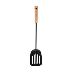 ESPATULA FERRO VAZADA CABO MADEIRA 39CM PRETO ED507739