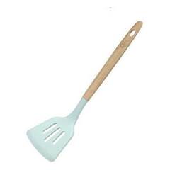ESPATULA SILICONE CABO MADEIRA 31CM CORES ED506932