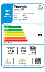 FREEZER HORIZONTAL ACO CFA10B2 100L BRANCO