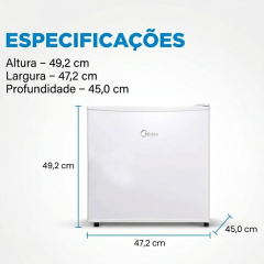 FRIGOBAR 1 PORTA MRC06 45L 220V 60HZ BRANCO