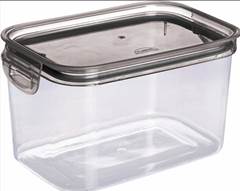 POTE PLASTICO RETANGULAR TRAVA MAIS 1,2L TRANSPARENTE