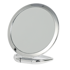 ESPELHO MESA MAO DOBRAVEL REDONDO DUPLA FACE CROMADO19X18CM ED508416