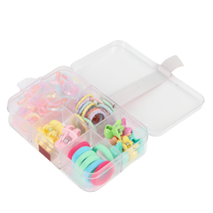 KIT ELASTICO MINI PIRANHA LIGUINHAS CABELO C/ ESTOJO 67PCS SORTIDOS ED508619