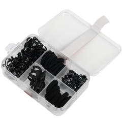 KIT ELASTICO MINI PIRANHAS LIGUINHAS PARA CABELO C/ ESTOJO 67PCS SORTIDOS  ED508620