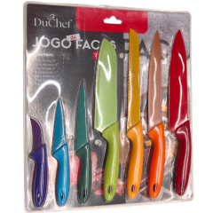 JOGO FACAS INOX COLOR DUCHEF 7PCS ED508675