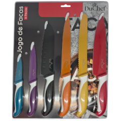 JOGO FACAS INOX DUCHEF 6PCS SORTIDOS ED508735