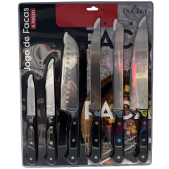 JOGO FACAS INOX DUCHEF 6PCS PRETO ED508737