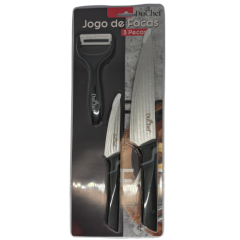 KIT FACA INOX DUCHEF COM DESCASCADOR 3PCS ED508742