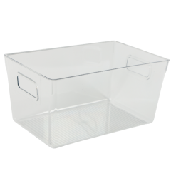 CAIXA ORGANIZADOR ACRILICO MULTIUSO COM TAMPA ALCA 27X18CM TRANSPARENTE ED508867