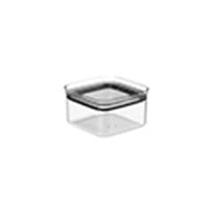 POTE HERMETICO ACRILICO QUADRADO BAIXO BLOCK 1L NATURAL