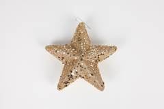 ESTRELA NATALINA PARA PENDURAR 20CM DOURADO