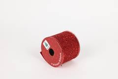 FITA NATALINA TELA COM GLITTER 6CMX9M VERMELHO ED509318