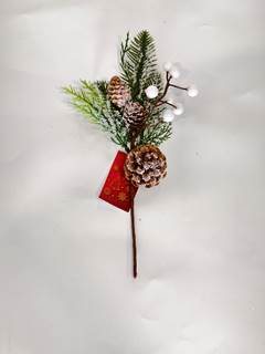 GALHO BERRY NATALINO NEVADO COM PINHA 31CM ED509457