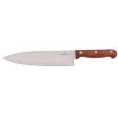 FACA CORTE INOX CABO MADEIRA 8'' ED509011