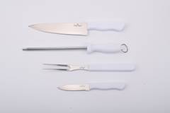 KIT CHURRASCO INOX CABO PLASTICO 4PCS ED509016
