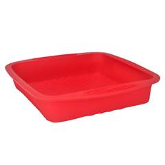 FORMA BOLO SILICONE QUADRADA 21X21X6CM CORES ED509828