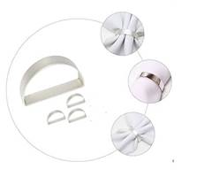 JOGO ANEL GUARDANAPO SEMICIRCULO 4PCS PRATEADO ED509977