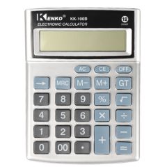 CALCULADORA PLASTICO 12 DIGITOS A BATERIA 14CM PRATA ED509963