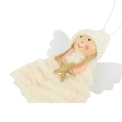 ENFEITE NATAL FADA DUBAI 14CM DOURADO ED509337