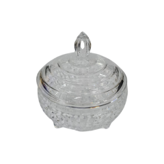 POTICHE CRISTAL FRAMENTT C/ TAMPA PES 11X12CM TRANSPARENTE