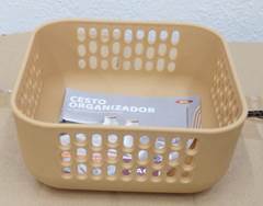 CESTO ORGANIZADOR PLASTICO RET 10X10X5CM CORES ED510070
