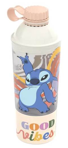 SHAKEIRA PLASTICA VIP STITCH 600ML BEGE