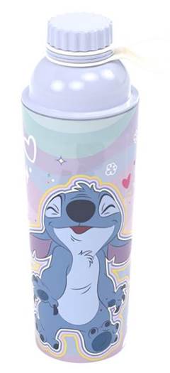 GARRAFA PLASTICA VIP STITCH 660ML CORES SORTIDA
