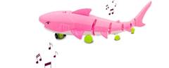 TUBARAO MUSICAL PLASTICO MOVIMENTA COM LUZ A PILHA 34CM CORES ED509708