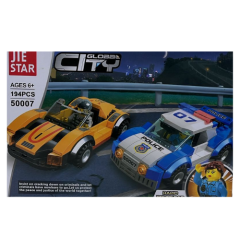 BLOCO MONTAR CARRO POLICE 194PCS ED509928