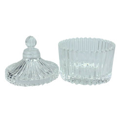 BOMBONIERE VIDRO CARROSSEL 7CM TRANSPARENTE ED510156