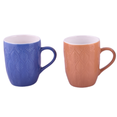 CANECA CERAMICA LEAF 300ML CORES ED509805