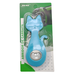 ABRIDOR GARRAFA PLASTICO GATO CORES ED510534A
