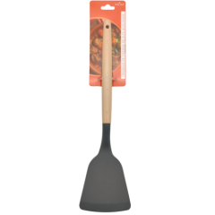 ESPATULA DE SILICONE DUCHEF COM CABO MADEIRA CINZA ED510554