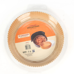 FORMA PAPEL P/AIR FRYER RED 50PCS 16CM ED510404