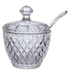 ACUCAREIRO VIDRO MELICO C/ TAMPA COLHER ACRILICO