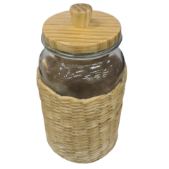 POTE MANTIMENTO SUNSET FIBRA PALHA VIDRO 1,3L