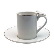 XICARA CAFE C/PIRES PORCELANA BORBOLETA 100ML