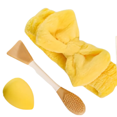 KIT ESPONJA FAIXA ESPATULA SKINCARE 3PCS
