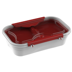 MARMITA PLASTICA TRAVA RETANGULAR 600ML CORES
