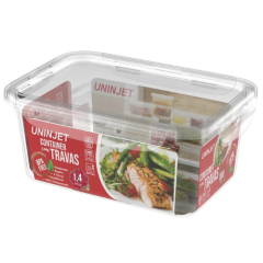POTE PLASTICO TRAVA PRIME COM TAMPA 1,4L TRANSPARENTE