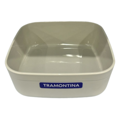 POTE PLASTICO RETANGULAR 1,1L CINZA