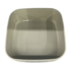 POTE PLASTICO RETANGULAR 1,1L CINZA
