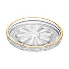 PRATO DECORATIVO CRISTAL BELLE 11X1,5CM FIO DOURADO