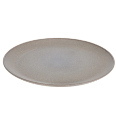 PRATO PLASTICO MADEIRA PARA LANCHE 20CM CINZA