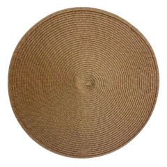 LUGAR AMERICANO REDONDO FIBRA SINTETICA ESPIRAL 38CM CAFE ED511097